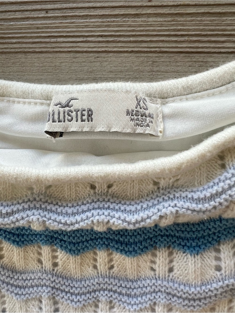 Hollister Blue and Cream Striped Knit Mini Dress - Picture 5 of 9